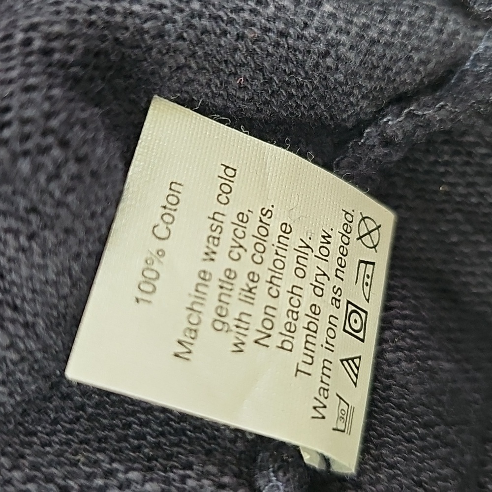 J. Crew Port of Call, Slub Cotton Sweatshirt, City Names, Navy Blue, Sz L, NEW - Picture 6 of 9